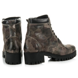 Vinceza Bottines à lacets avec protection vert 6