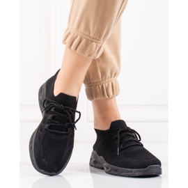 Chaussures de sport en textile noir Shelovet 2