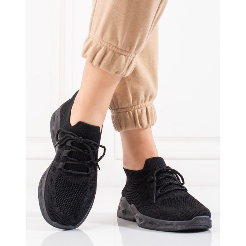 Chaussures de sport en textile noir Shelovet 2