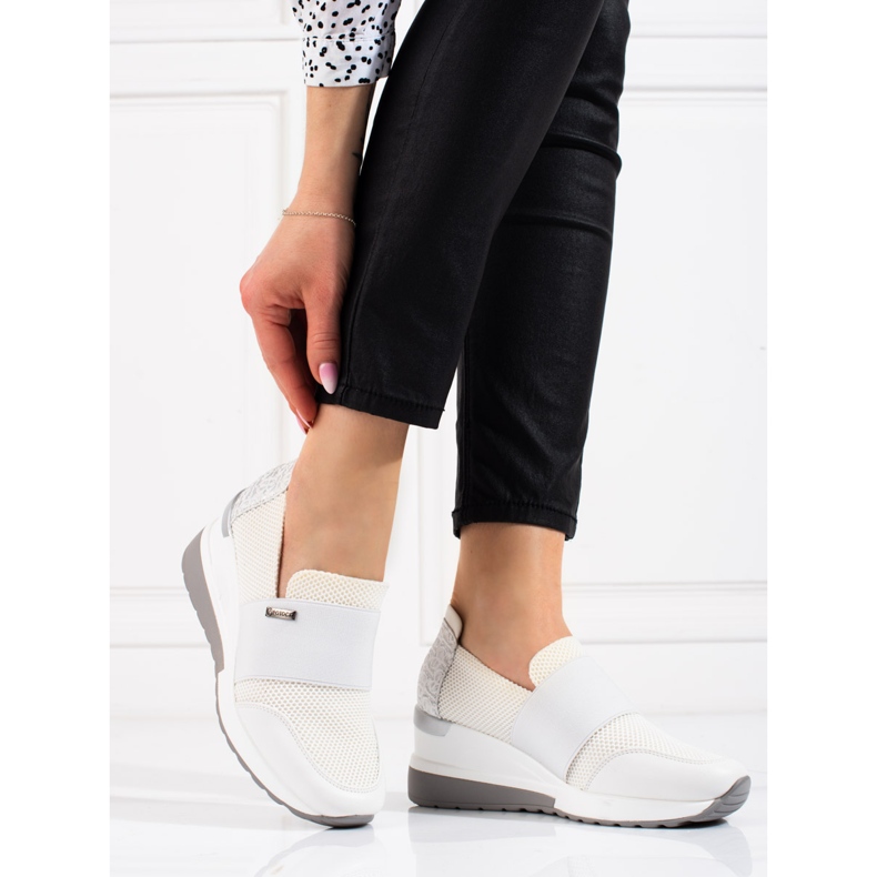 W. Potocki Espadrilles compensées blanches Potocki, femmes 1