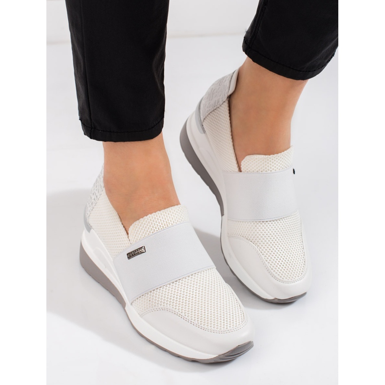 W. Potocki Espadrilles compensées blanches Potocki, femmes 2