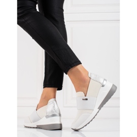 W. Potocki Espadrilles compensées blanches Potocki, femmes 3