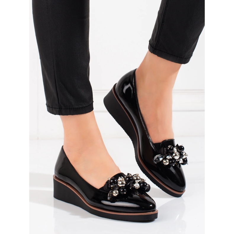 W. Potocki Escarpins compensés noirs Potocki, femmes le noir 1