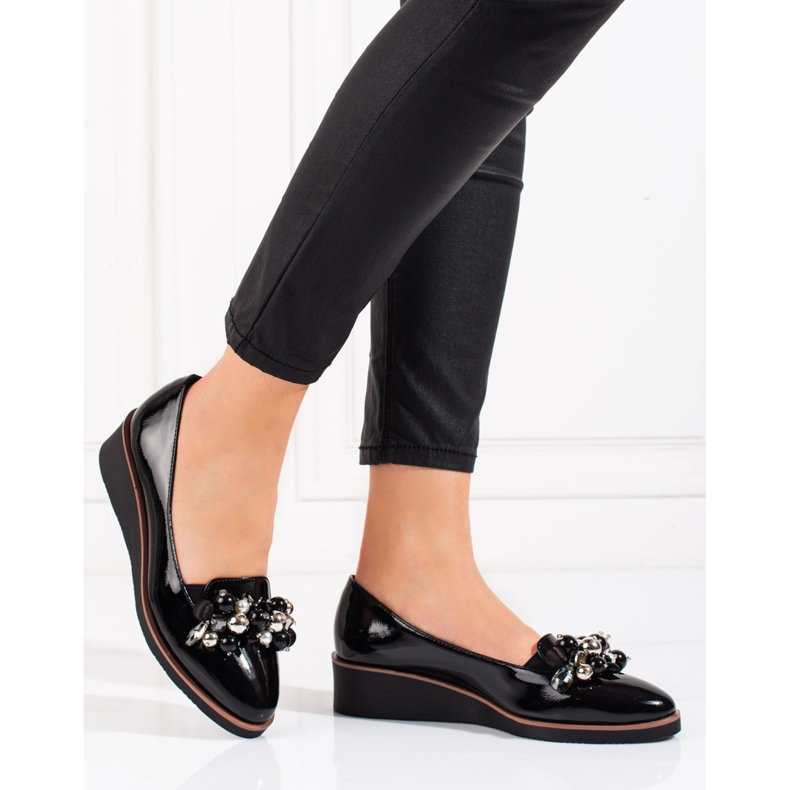 W. Potocki Escarpins compensés noirs Potocki, femmes le noir 2