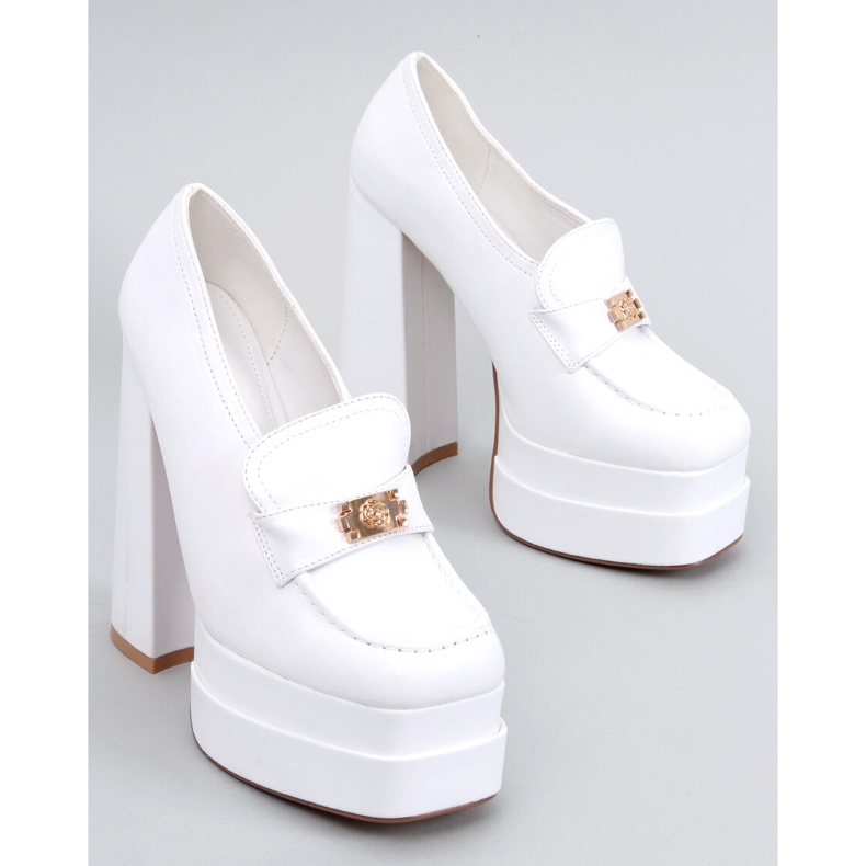 PA1 Ambra Mocassins à talons hauts Blanc 1