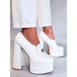 PA1 Ambra Mocassins à talons hauts Blanc blanche 2 PA1 Ambra Mocassins à talons hauts Blanc blanche 2