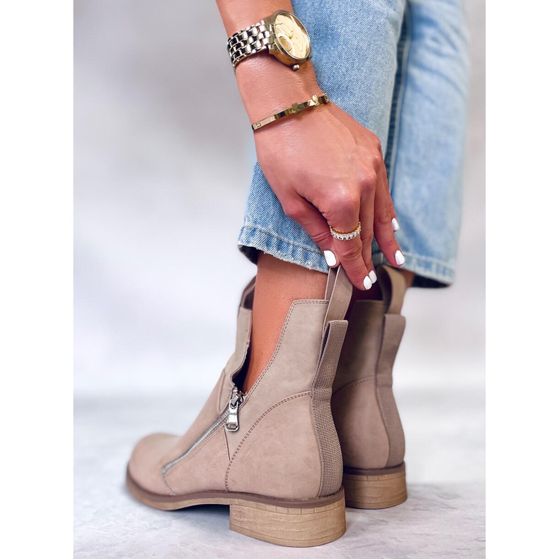 PA1 Bottes à coupe printanière de Franco Beige 1