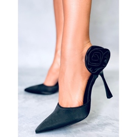 Seastar Épingles en satin avec une fleur Flores Black le noir 5