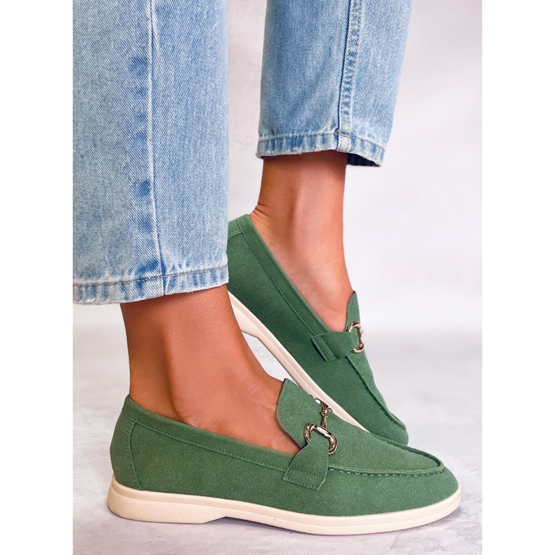 PA1 Mocassins femme Milva Vert 2