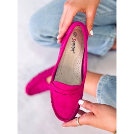 PA1 Mocassins femme en daim Anaya Fuchsia rose 6