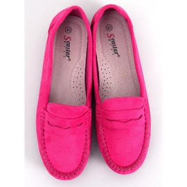 PA1 Mocassins femme en daim Anaya Fuchsia rose 4