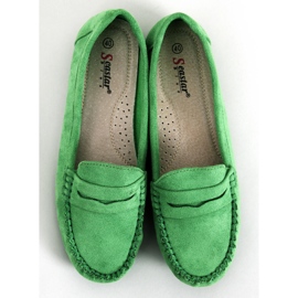 PA1 Anaya Mocassins femme en daim vert 5