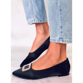 PA1 Ballerines élégantes avec pierres Lorella Black le noir 1