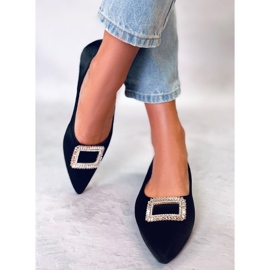 PA1 Ballerines élégantes avec pierres Lorella Black noir 2