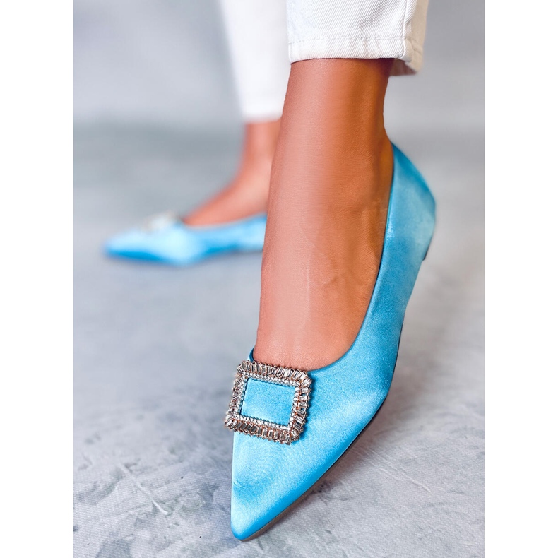 PA1 Ballerines élégantes avec pierres Lorella Blue bleu 1 PA1 Ballerines élégantes avec pierres Lorella Blue bleu 1