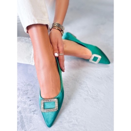 PA1 Ballerines élégantes avec pierres Lorella Green vert 5