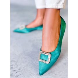 PA1 Ballerines élégantes avec pierres Lorella Green vert 1