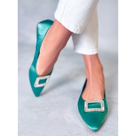 PA1 Ballerines élégantes avec pierres Lorella Green vert 4