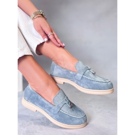 PA1 Mocassins en daim d'Ottavia Blue bleu 3