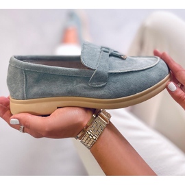 PA1 Mocassins en daim d'Ottavia Blue bleu 4