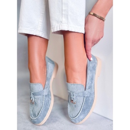PA1 Mocassins en daim d'Ottavia Blue bleu 5