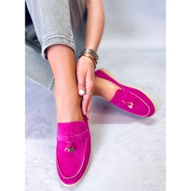 PA1 Mocassins en daim d'Ottavia Fuchsia rose 3