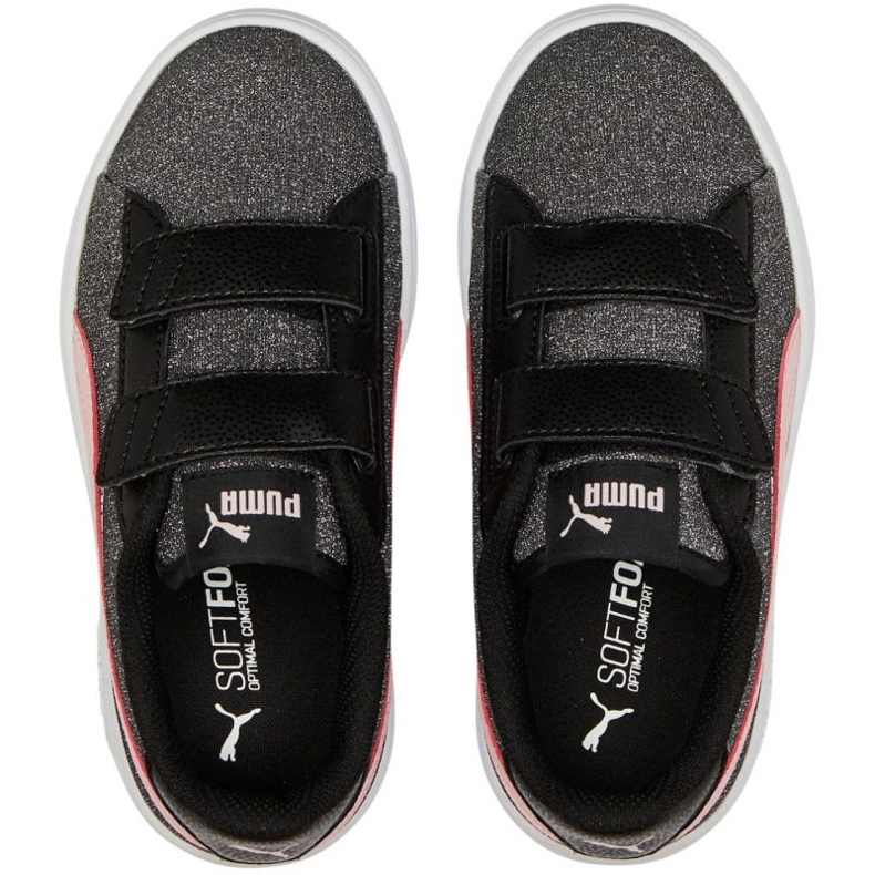 Chaussures Puma Smash v2 Glitz Glam V Ps Jr 367378 30 noir 1