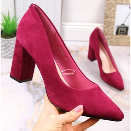 Escarpins pointus femme Sergio Leone PB216 en daim rose 4