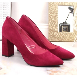 Escarpins pointus femme Sergio Leone PB216 en daim rose 5