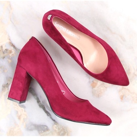 Escarpins pointus femme Sergio Leone PB216 en daim rose 6