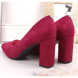 Escarpins pointus femme Sergio Leone PB216 en daim rose 7