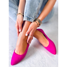 BM Ballerines Keys Fuchsia avec semelle intérieure en cuir rose 3