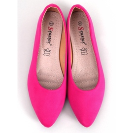 BM Ballerines Keys Fuchsia avec semelle intérieure en cuir rose 2