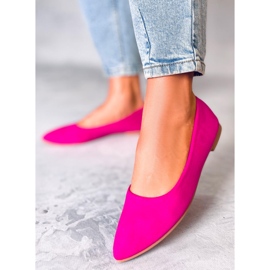 BM Ballerines Keys Fuchsia avec semelle intérieure en cuir rose 4