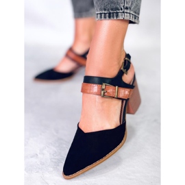 BM Escarpins noirs à talons ouverts Chiatti 2