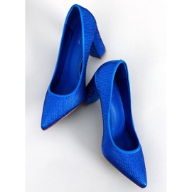 Escarpins Marisa Blue à talons hauts et perles bleu 1