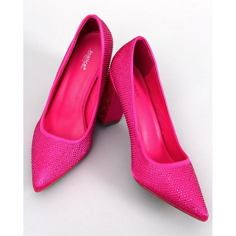 Escarpins à talons hauts avec pierres Marisa Fuchsia rose 1