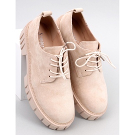 BM Mocassins à plateforme en daim de Amparo Beige 2