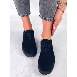 BM Amparo Mocassins plateforme en daim noir le noir 4