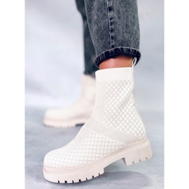 BM Bottines chaussettes à motif Rueda Beige 2