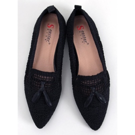 Monti Ballerines noires ajourées le noir 1