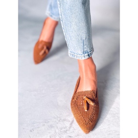Ballerines ajourées Monti Camel brun 4