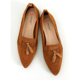 Ballerines ajourées Monti Camel brun 1