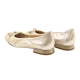 Caprice Ballerinas Chaussures pour femmes avec un arc 9-22104-20 354 Taupe Sue.Met argent 4 Caprice Ballerinas Chaussures pour femmes avec un arc 9-22104-20 354 Taupe Sue.Met argent 4