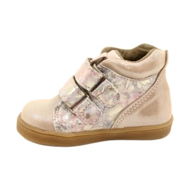 Mazurek Bottines Velcro 1302 Spring Flower Satin Doré beige 1