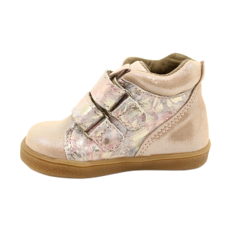 Mazurek Bottines Velcro 1302 Spring Flower Satin Doré beige 1