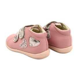 Chaussures Velcro Mazurek 1264 Rose Serpent Coeurs 5
