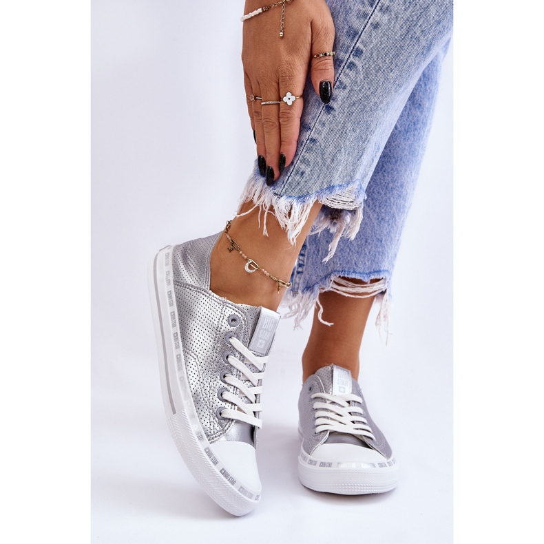 Baskets Basses Femme Cuir Big Star LL274016 Argent 1