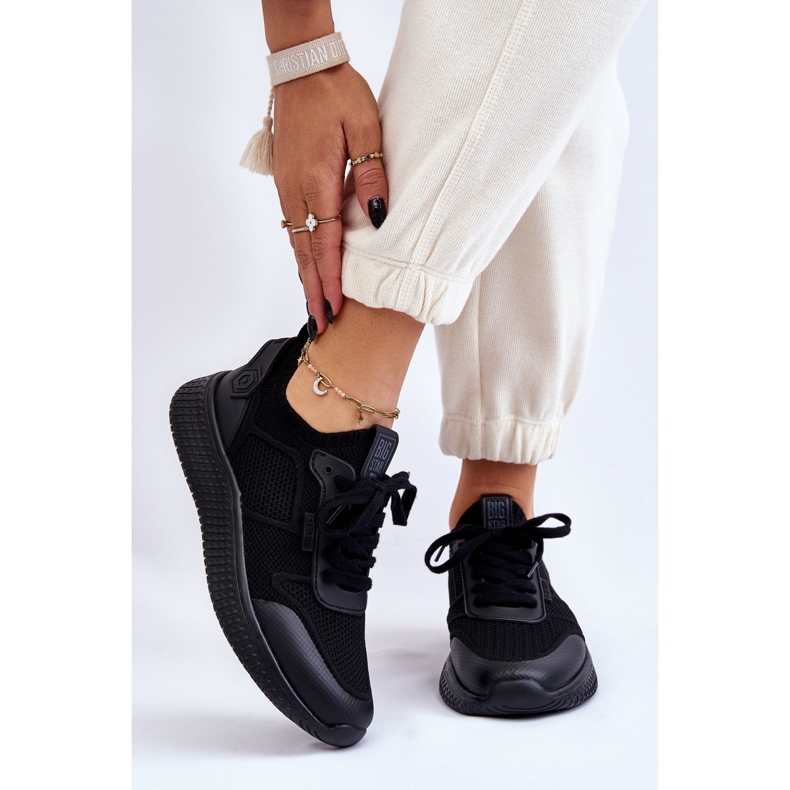 Baskets Confortables Femme Système Mousse Mémoire Big Star LL274414 Noir le noir 1