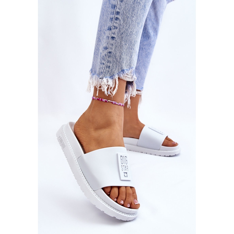 Chaussons Femme Big Star LL274428 Blanc blanche 2